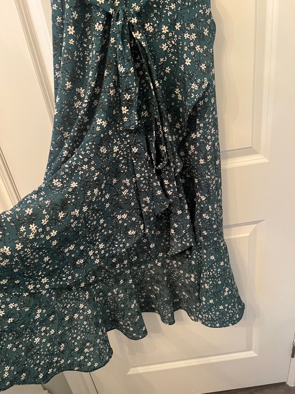 Max Studio Emerald Green Floral Midi Dress - Picture 5 of 5